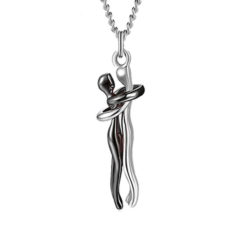 Love Hug Necklace Unisex Men Women Couple Jewelry Simple Temperament Clavicle Chain Perfect Lover Gift