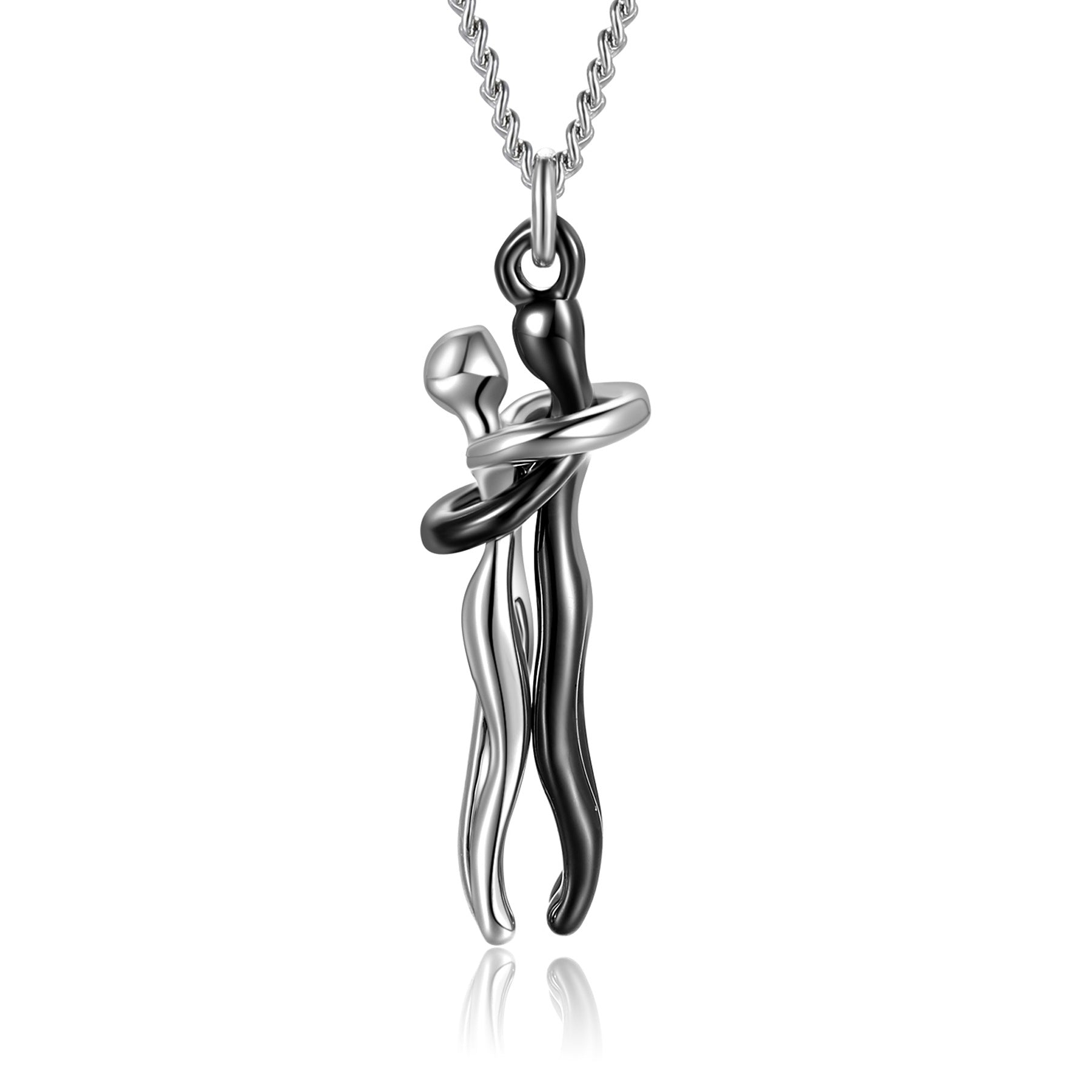 Love Hug Necklace Unisex Men Women Couple Jewelry Simple Temperament Clavicle Chain Perfect Lover Gift