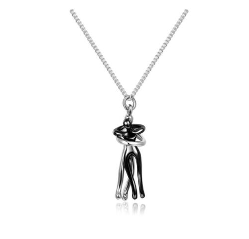 Love Hug Necklace Unisex Men Women Couple Jewelry Simple Temperament Clavicle Chain Perfect Lover Gift