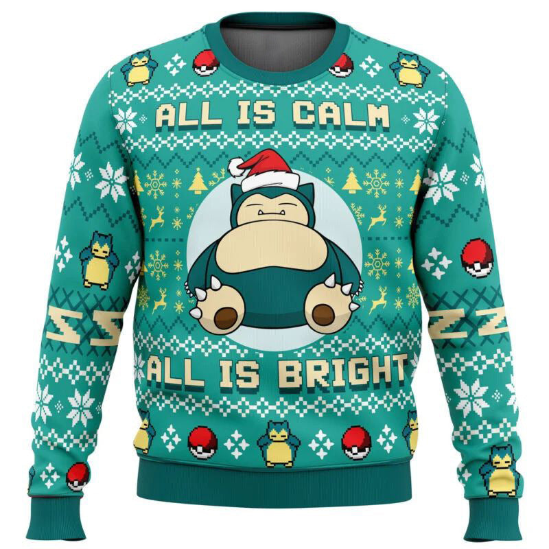 Christmas Carnival Christmas Gift Unisex Padded Crew-Neck Sweater New Fashionable Sweater