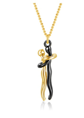 Love Hug Necklace Unisex Men Women Couple Jewelry Simple Temperament Clavicle Chain Perfect Lover Gift